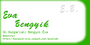 eva bengyik business card